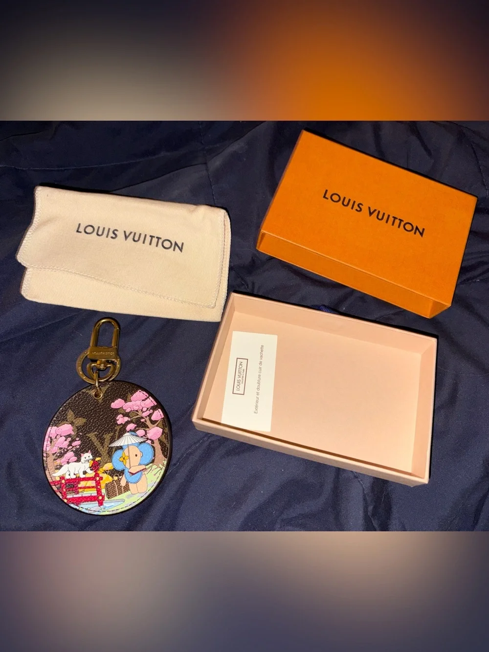 LOUIS VUITTON Monogram Porte Cre Illustre Key Ring M00499 LV Auth 73789A Japan